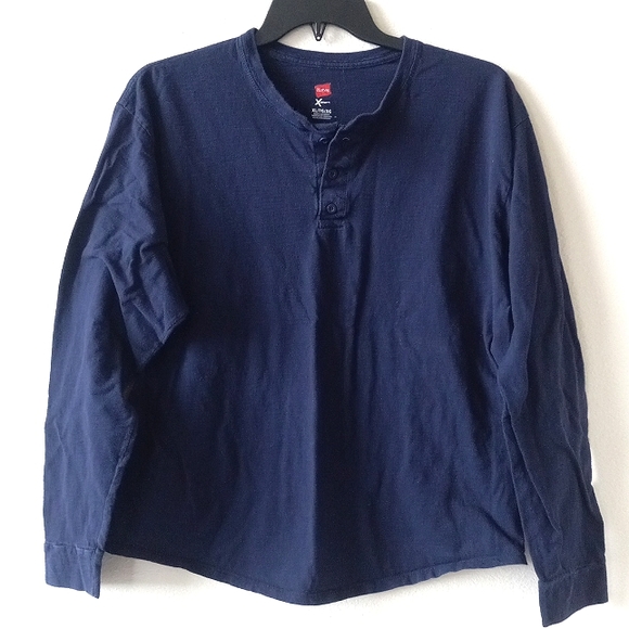 Hanes Other - Hanes Soft Navy Blue Long Sleeve Shirt XL
